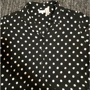 ❤️Elisabeth Black w/white polka dot shirt 18❤️
